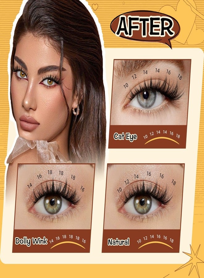 QUEWEL Manga-Lash-Clusters Kit Cute Style, 120pcs Lash-Clusters Kit Mix10-18mm Wispy Natural Invisible Band Eyelash Clusters Kit for DIY Cluster Eyelash Extensions(Manga C 3 Set) - Image 2